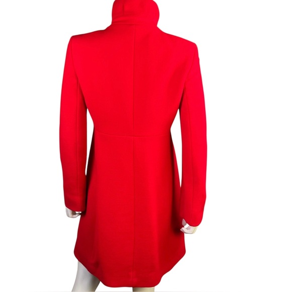 J. Crew Red Wool Blend 3/4 Length Dress Coat - Picture 10 of 10